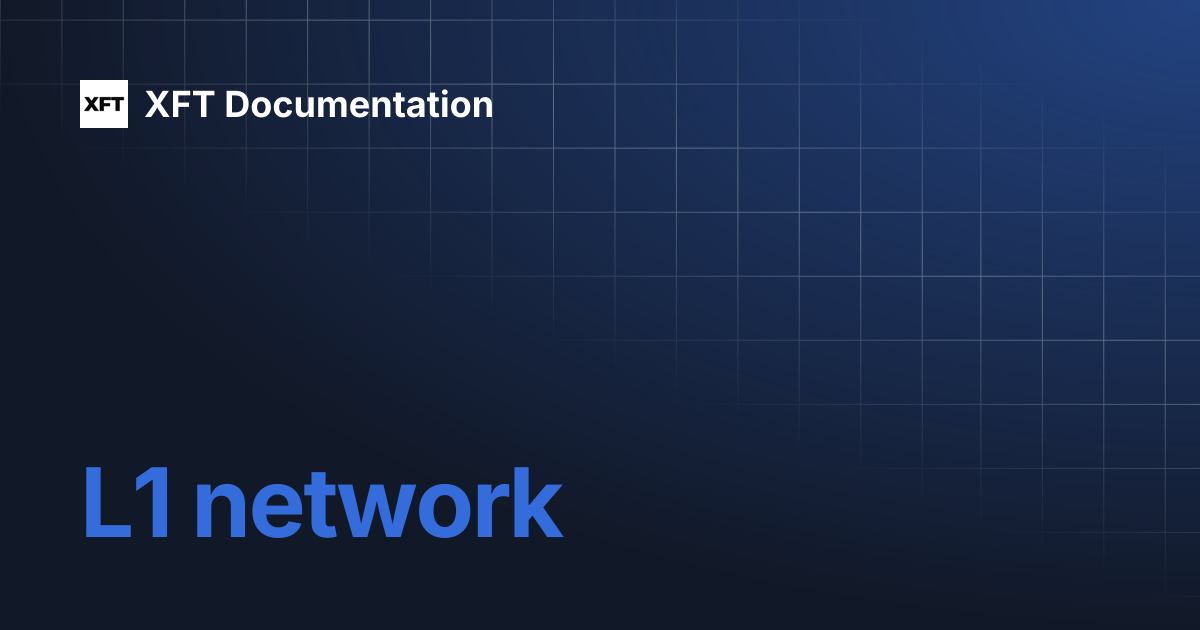 L1 network | Bitstream | XFT Documentation